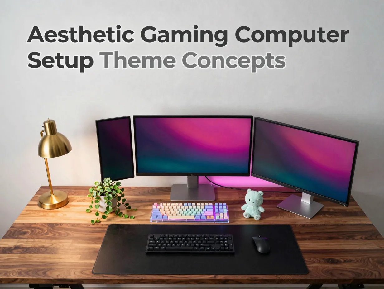 Aesthetic gaming computer setup theme concepts
