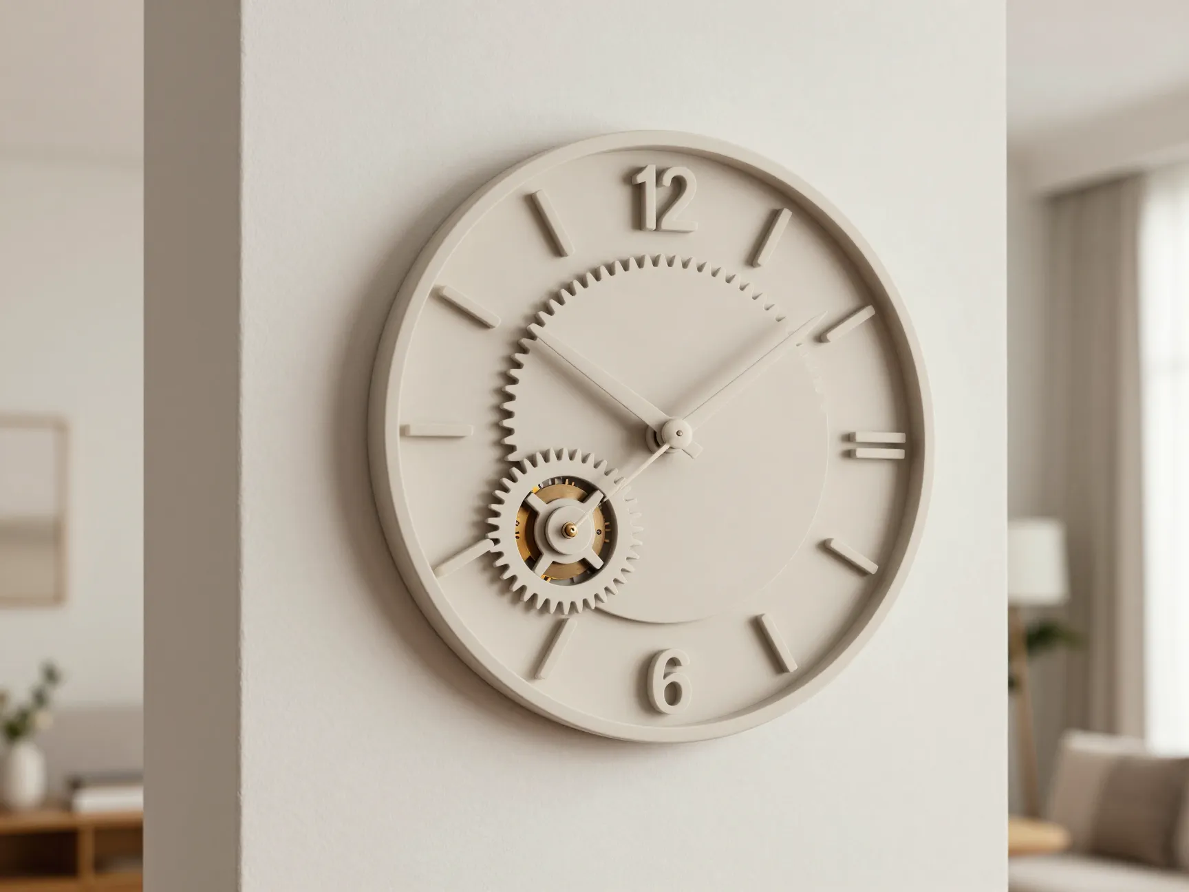 A fully functional mechanical wall clock