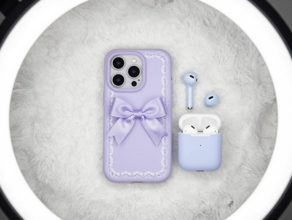 Coquette and bow core cases for the soft pastel portrait photographer