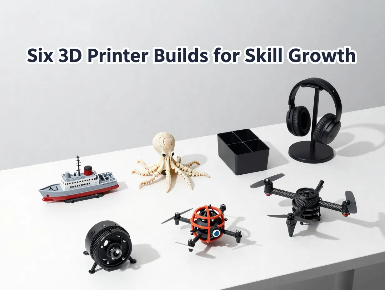 Six 3d printer builds for skill growth