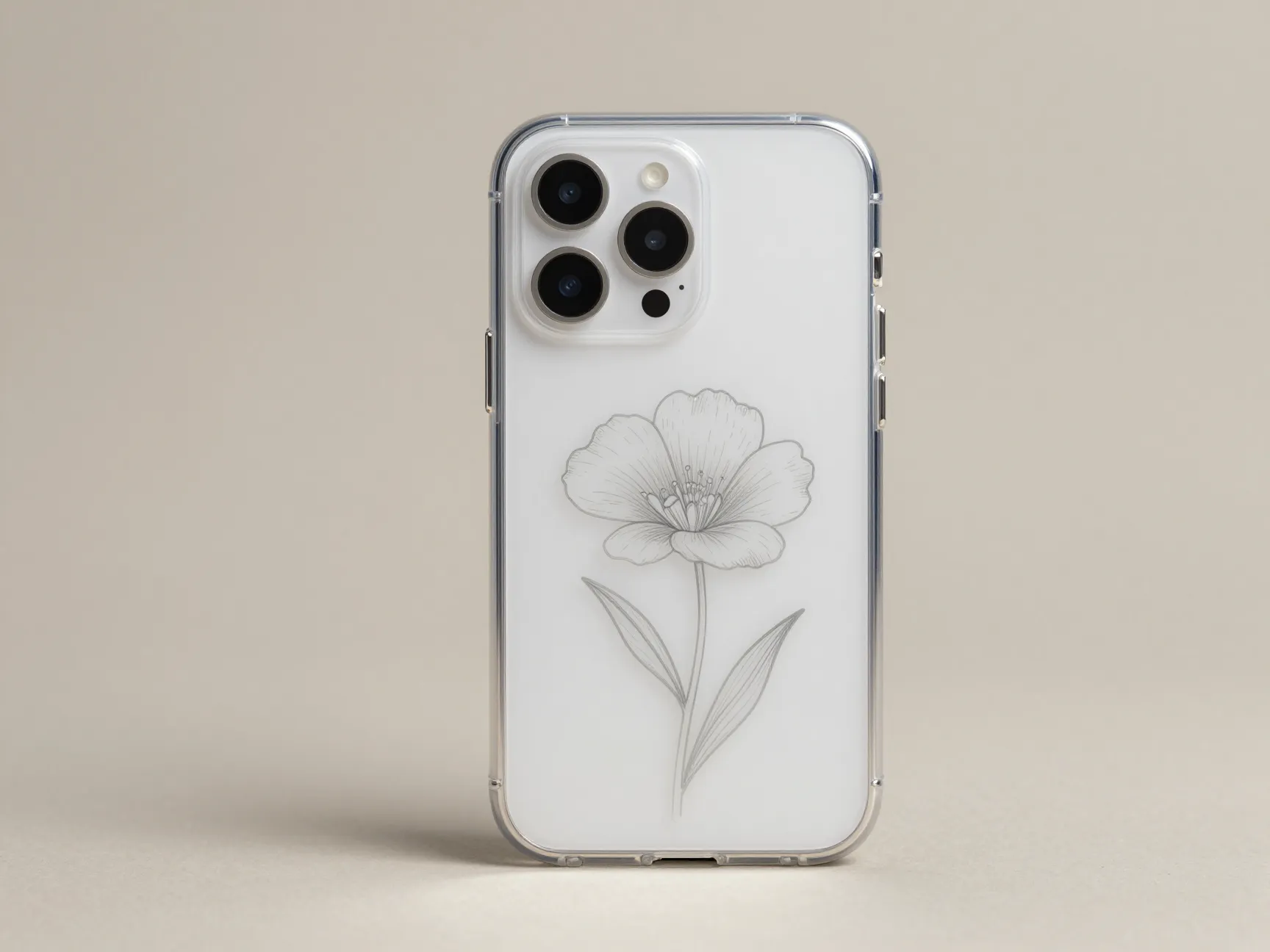 Minimalist line art and monogram cases