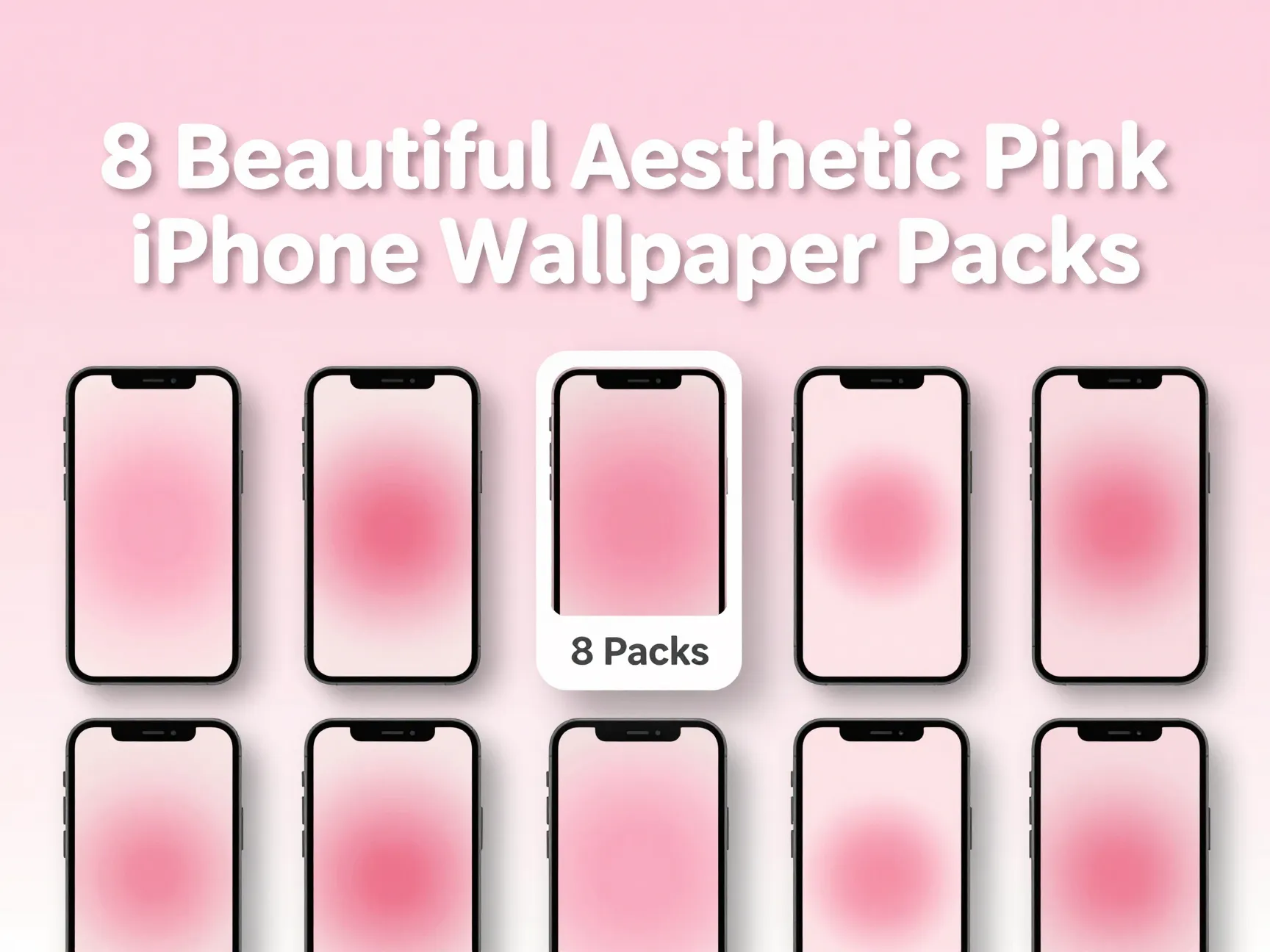 8 beautiful aesthetic pink iphone wallpaper packs