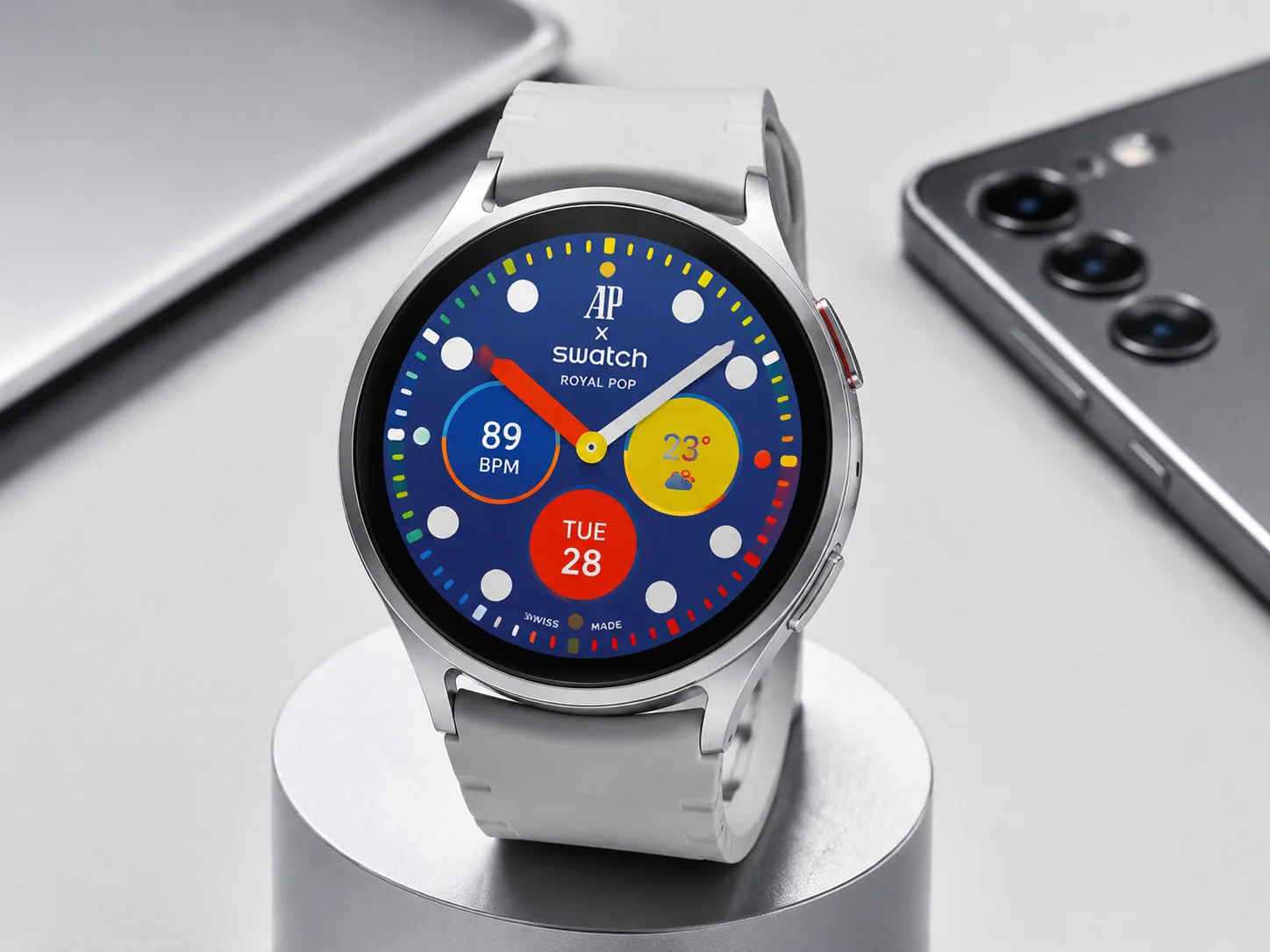 Samsung galaxy watch 7 with a wear os ap style face