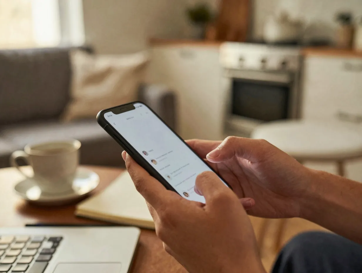 The lifestyle use pose scrolling texting and casual holding