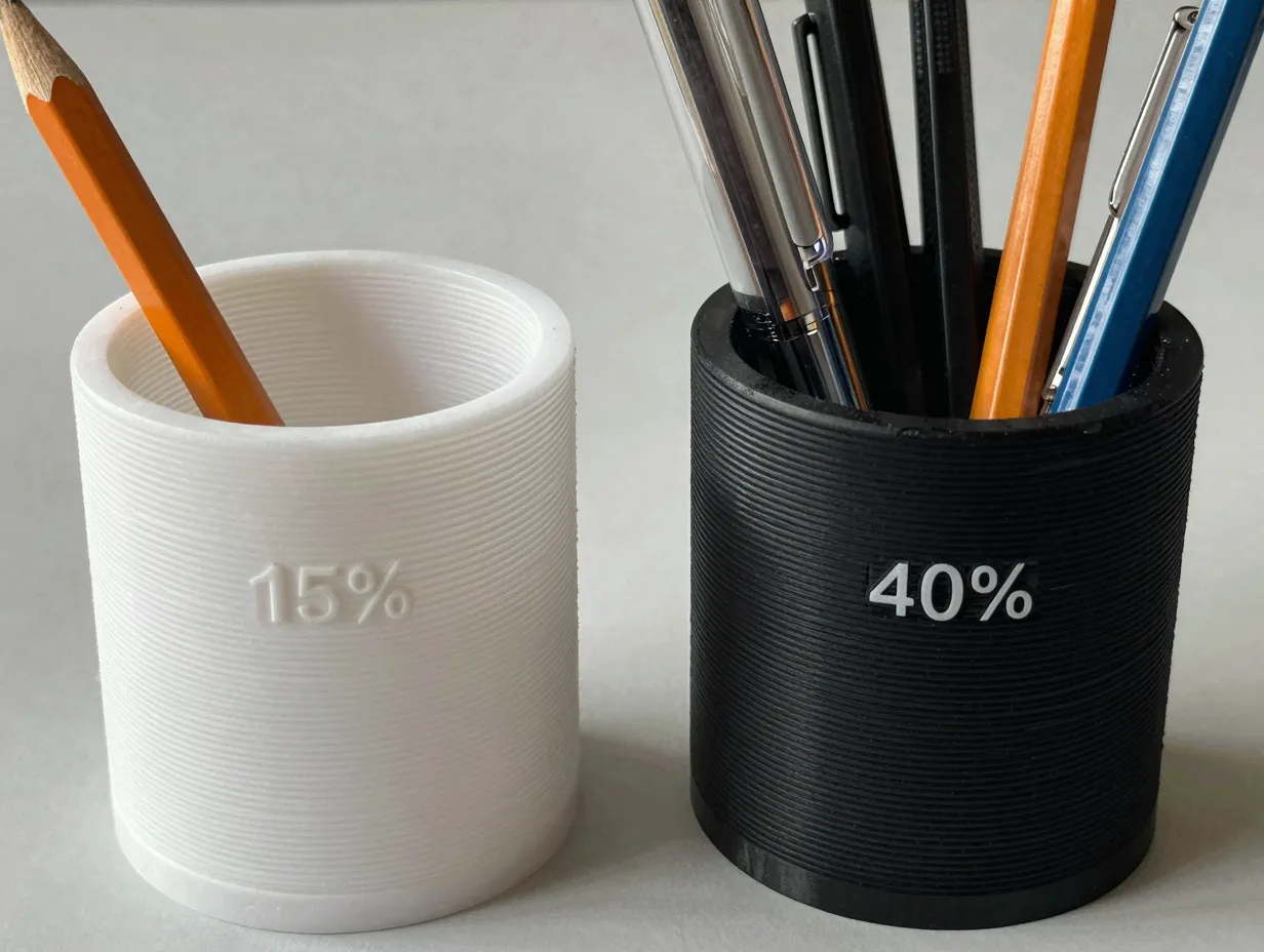 Pencil holder or small tray practicing infill and wall settings