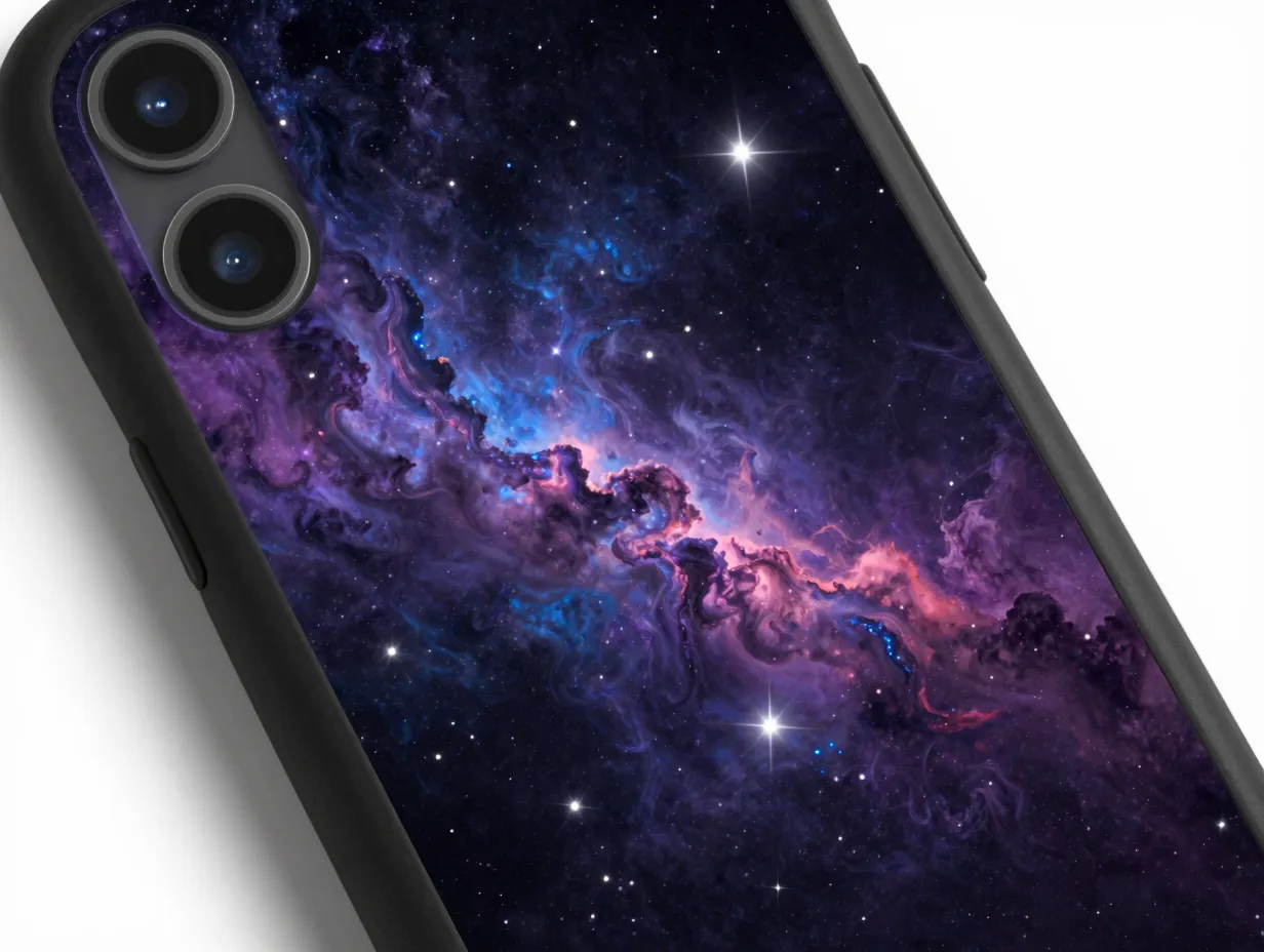 Galaxy and nebula space scene