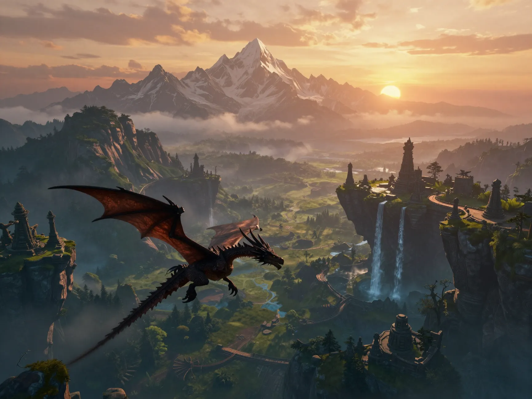 Fantasy and mythical landscapes