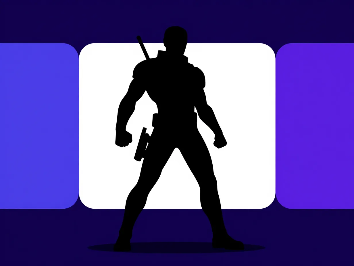 Minimalist hero and character art