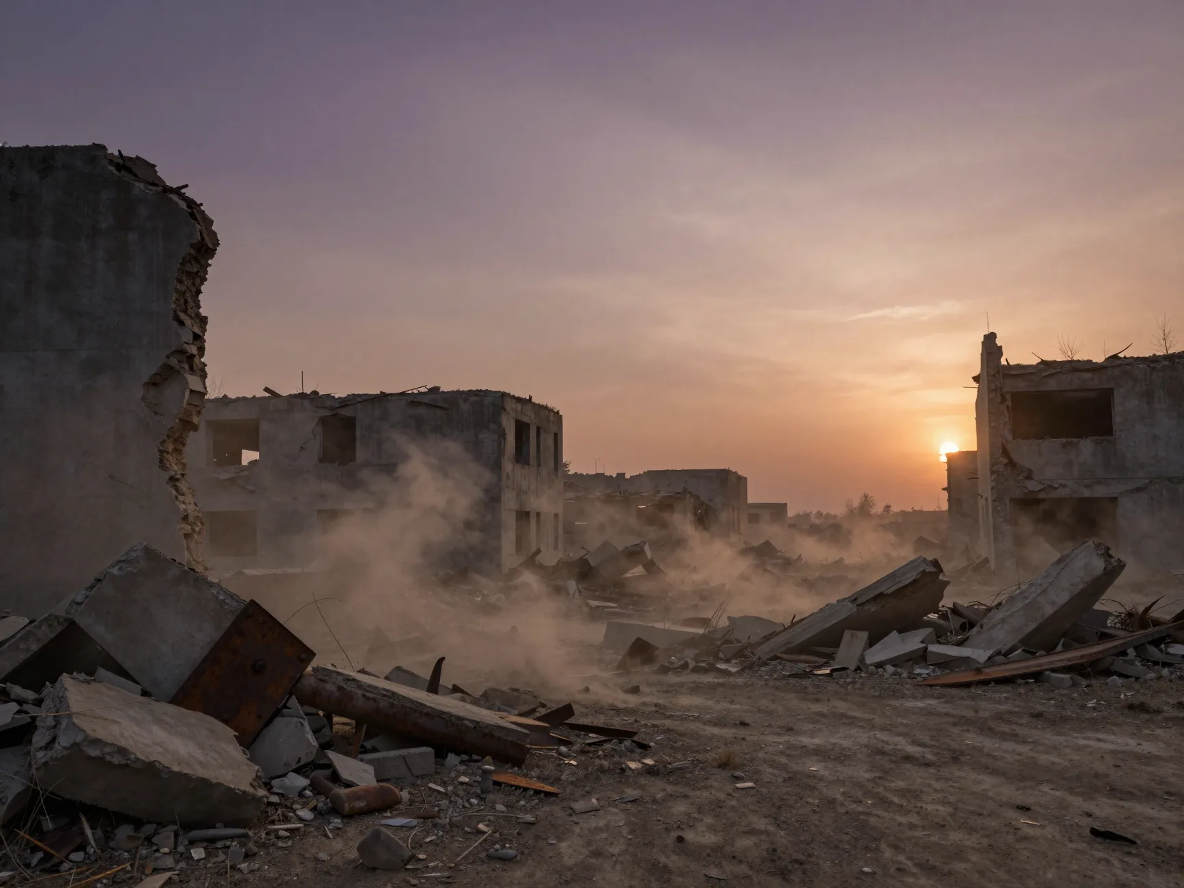 Post apocalyptic and ruined world scenes
