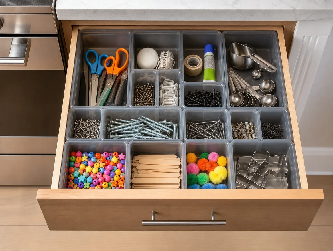 Stackable drawer and bin organization systems