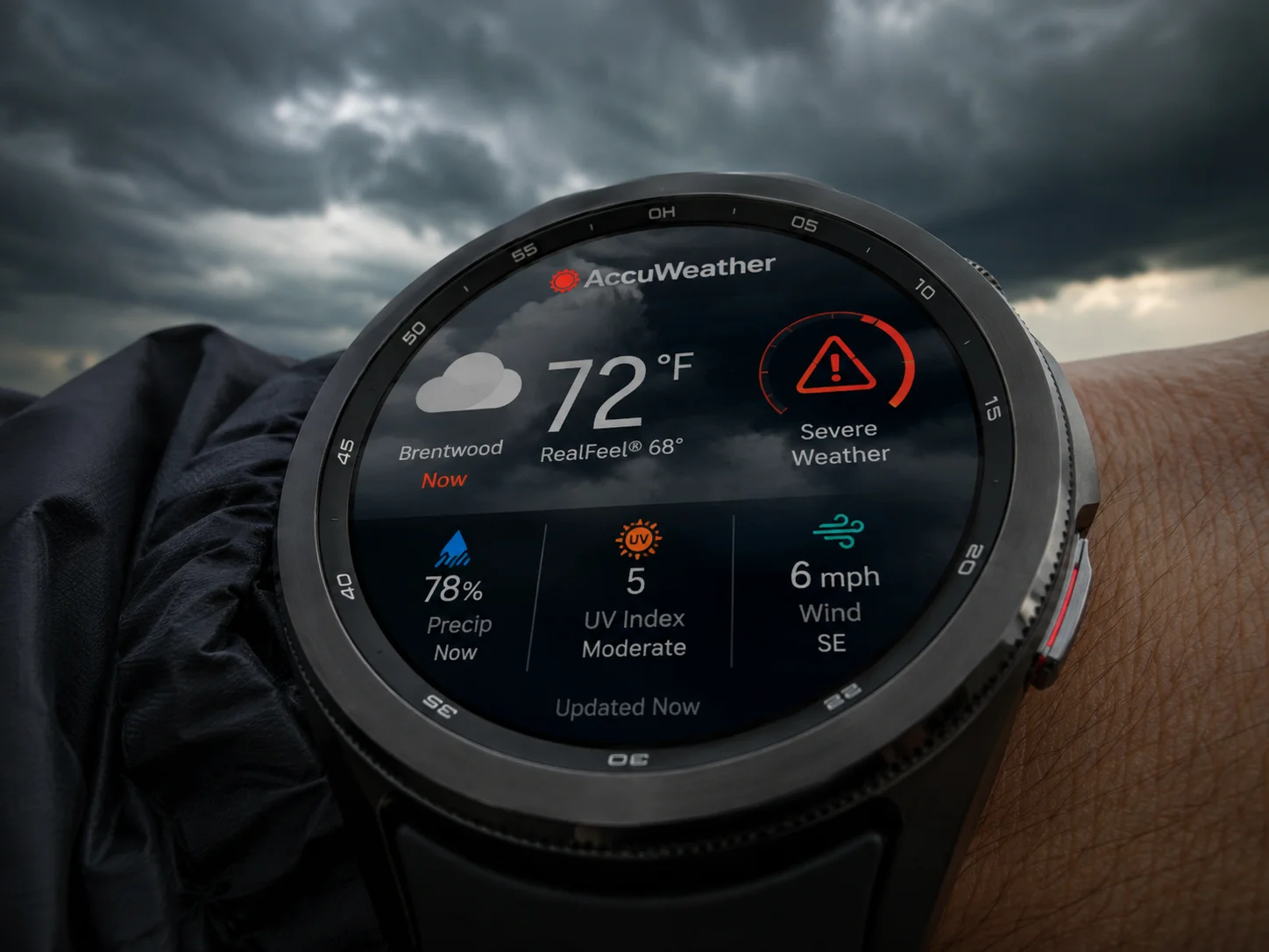 Accuweather forecast intelligence built for the wrist