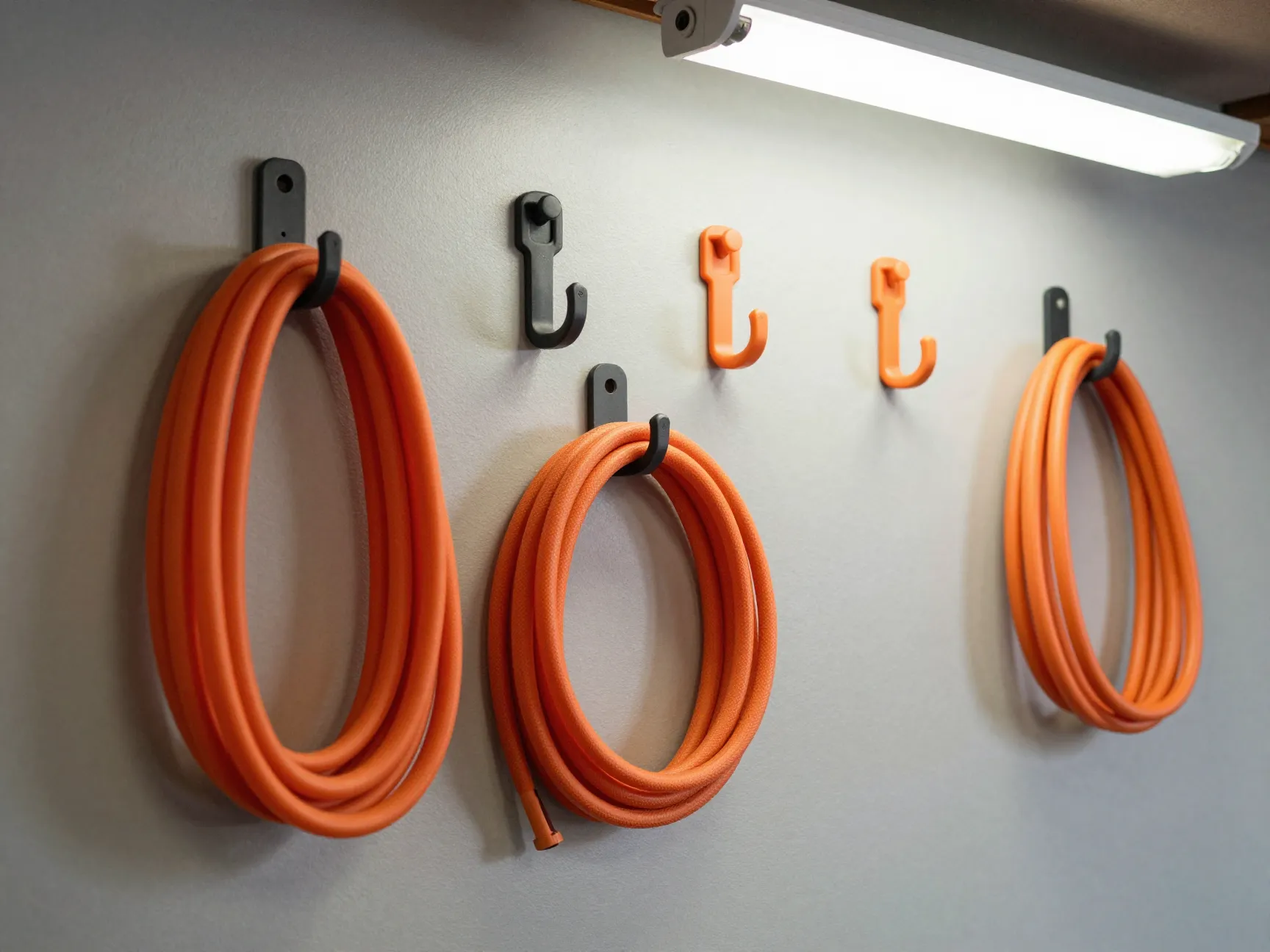 Wall mounted hooks and cord organizers