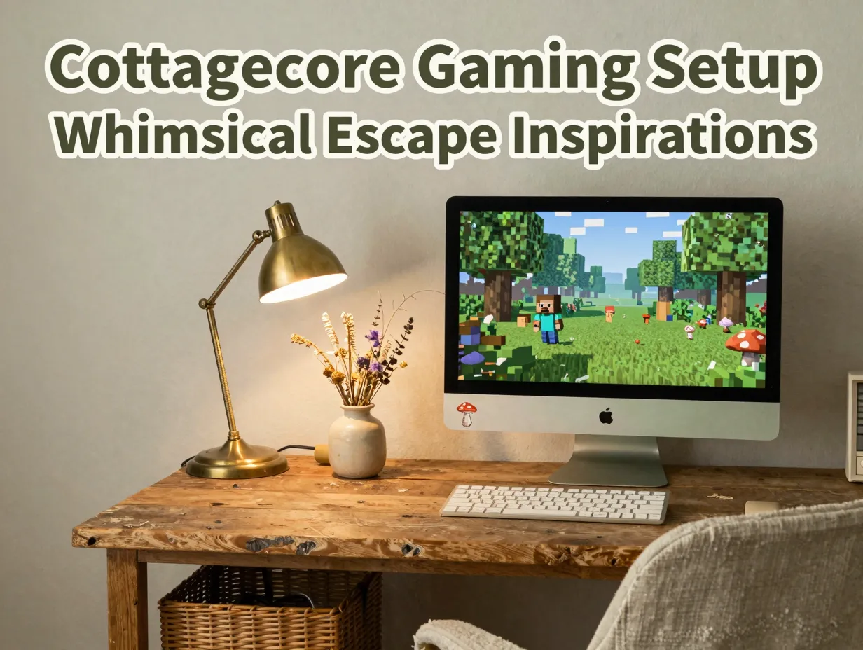 Cottagecore gaming setup whimsical escape inspirations