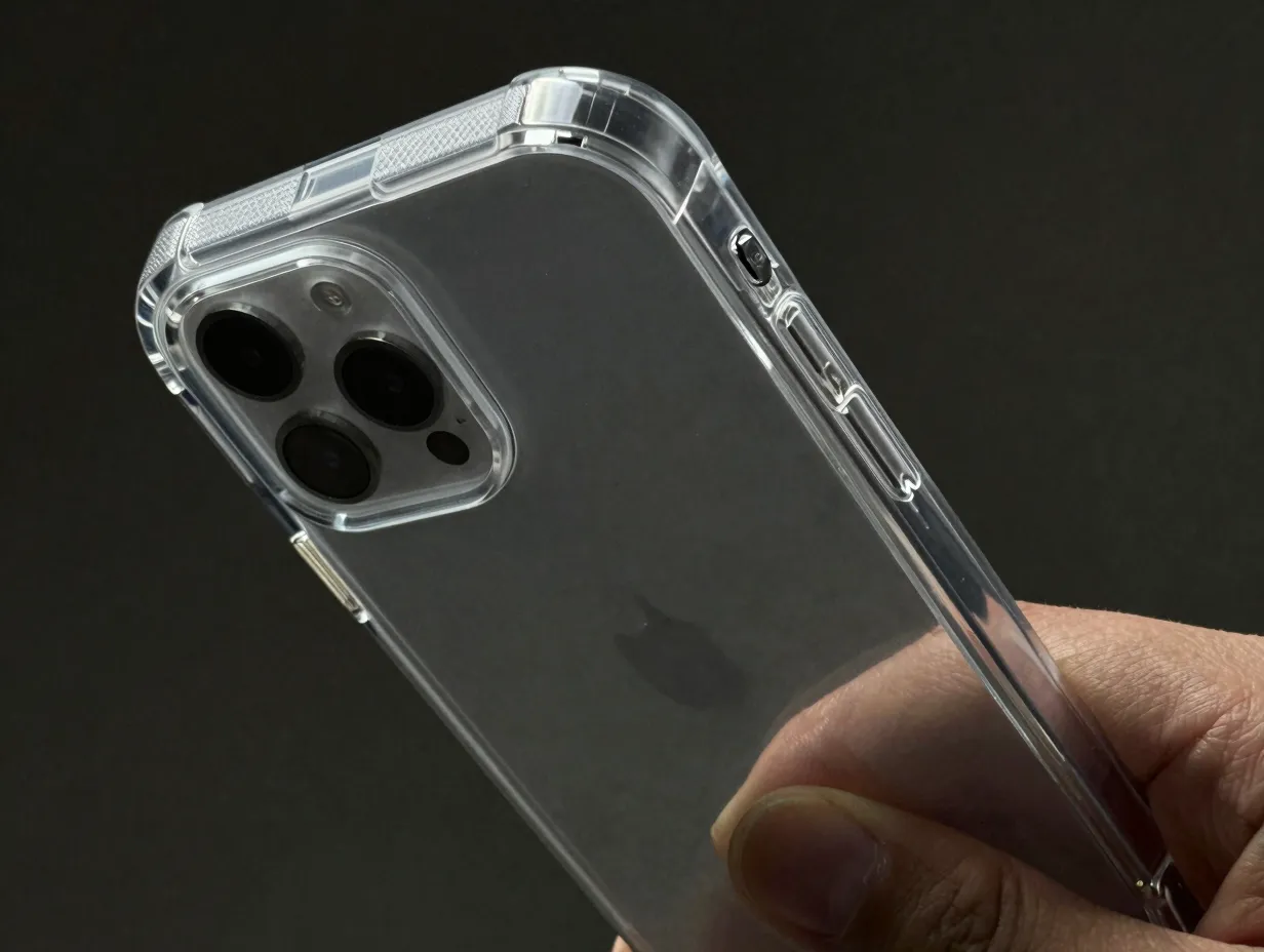Transparent cases with micro detail edge design