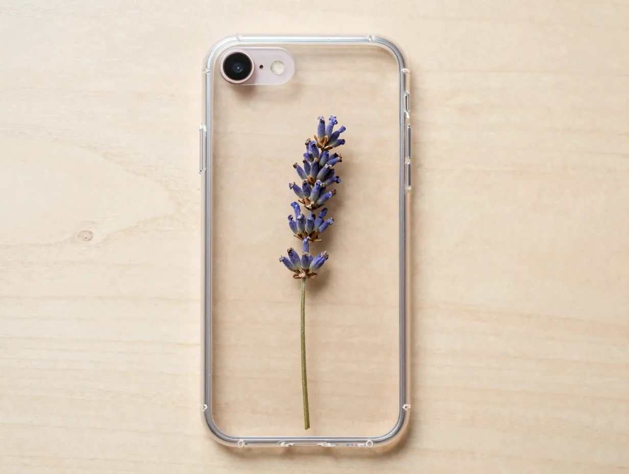 Clear cases with minimalist decorative accents