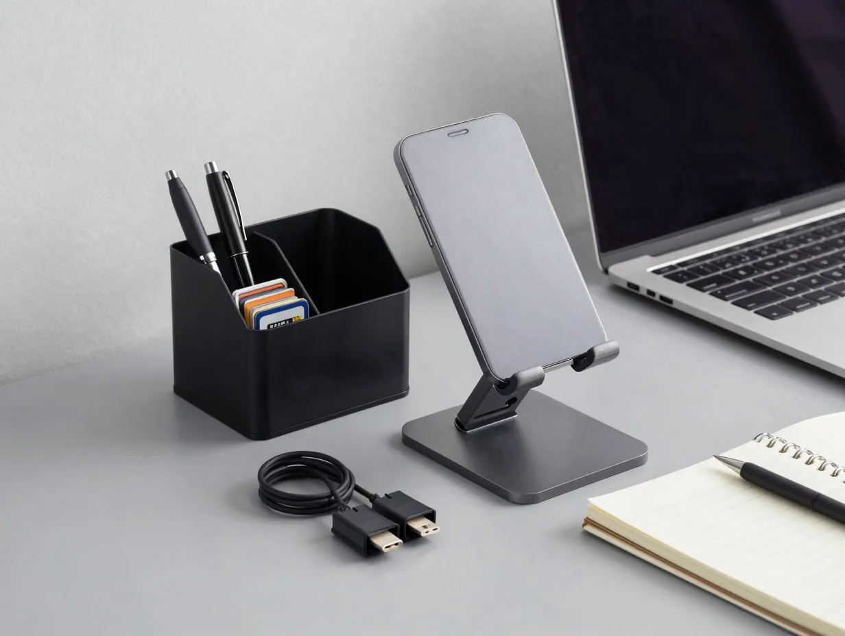 Desk and phone accessories with a professional look