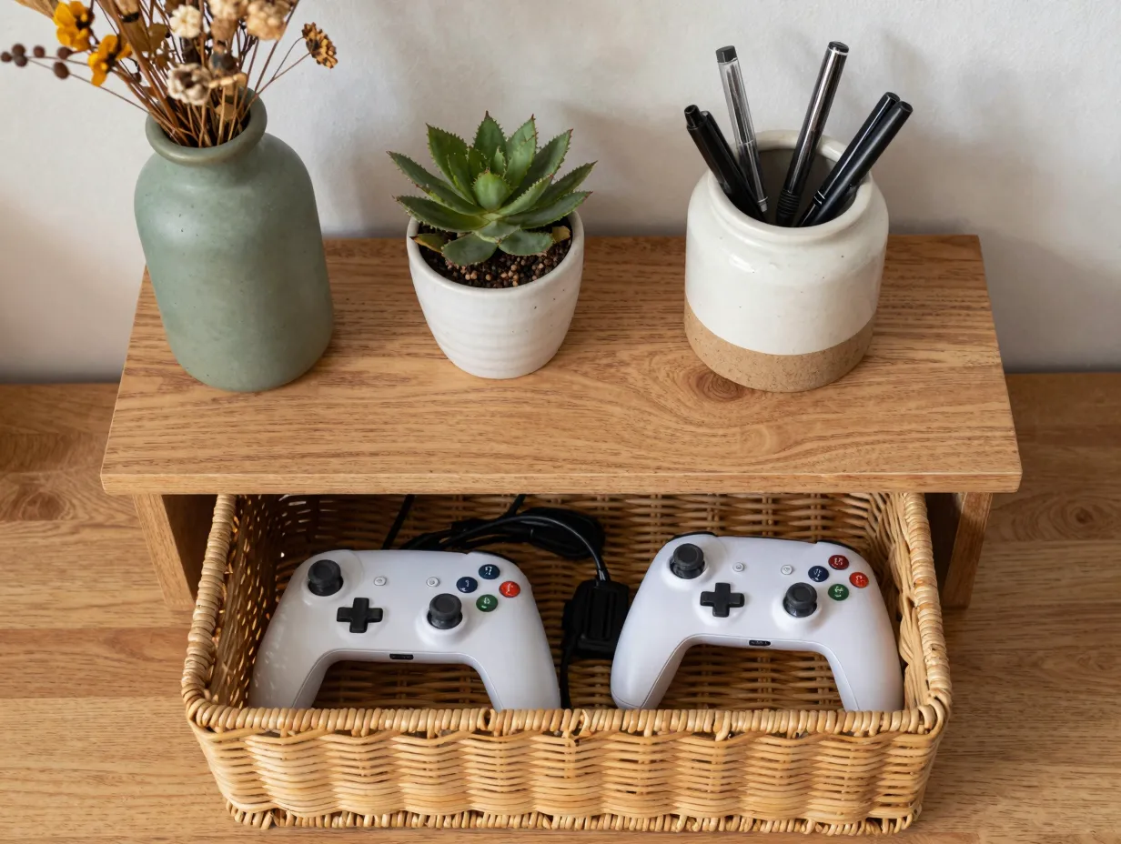 The wildflower wicker storage station