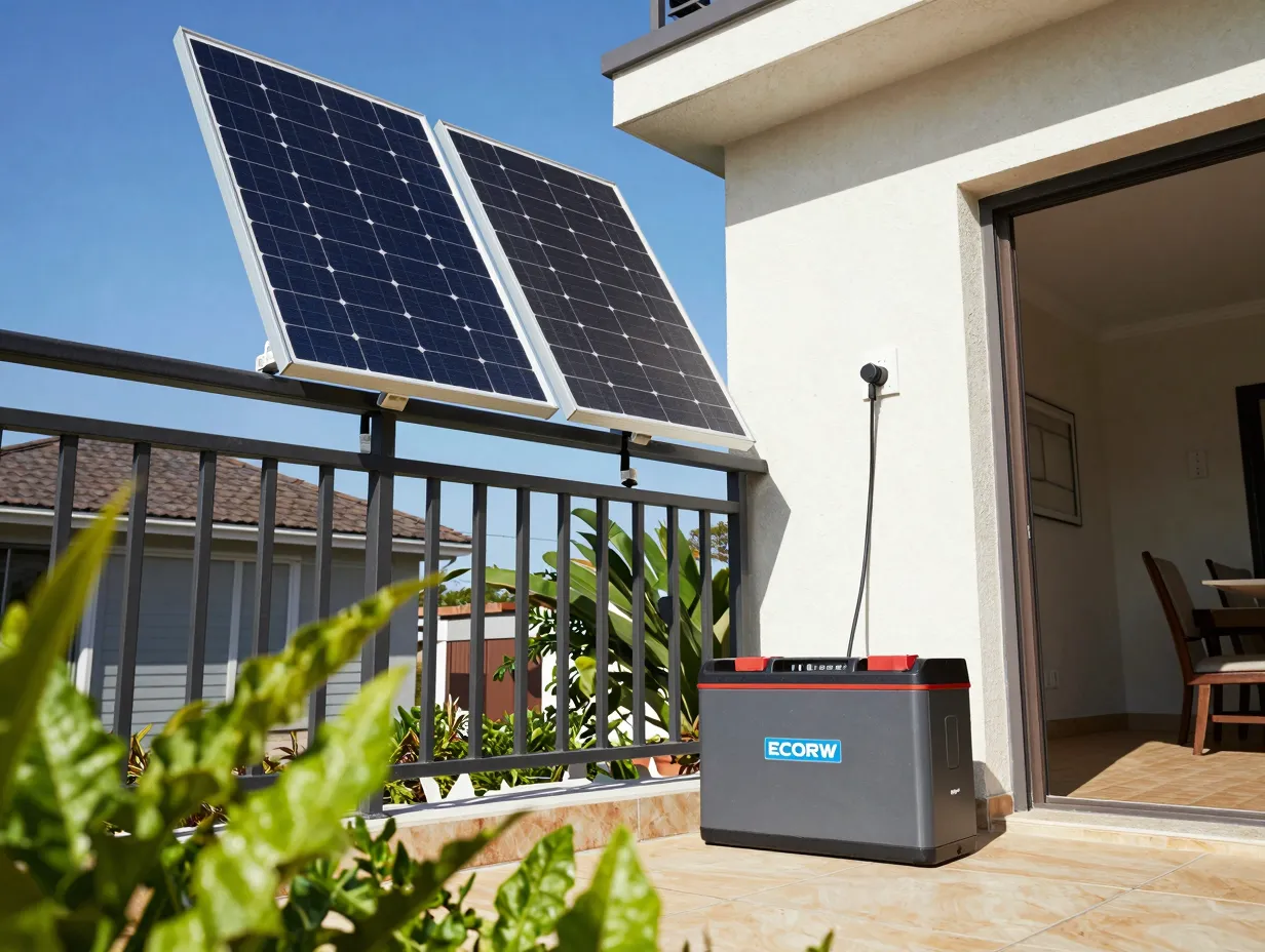 Plug in solar system and home battery