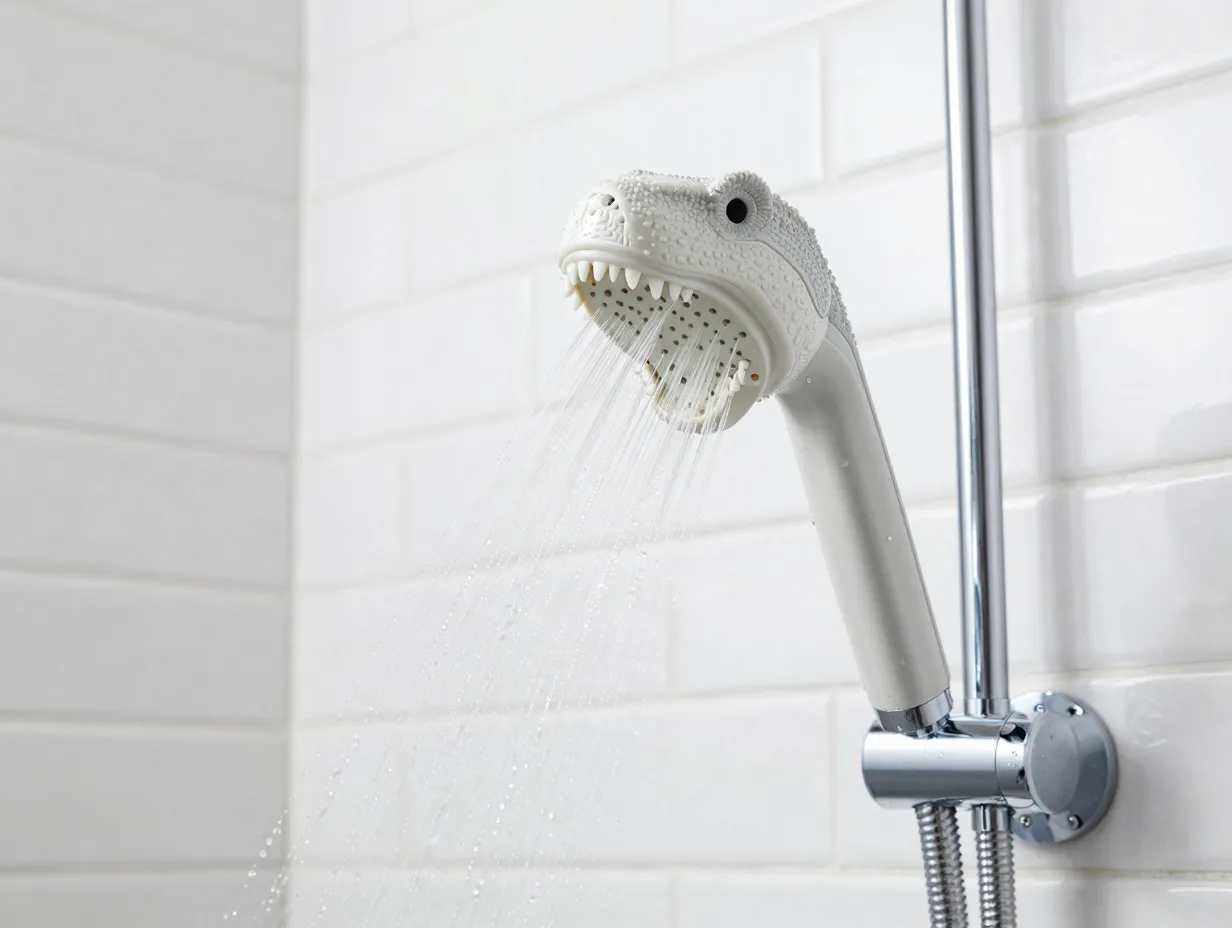Novel household showpieces like a t rex shower head