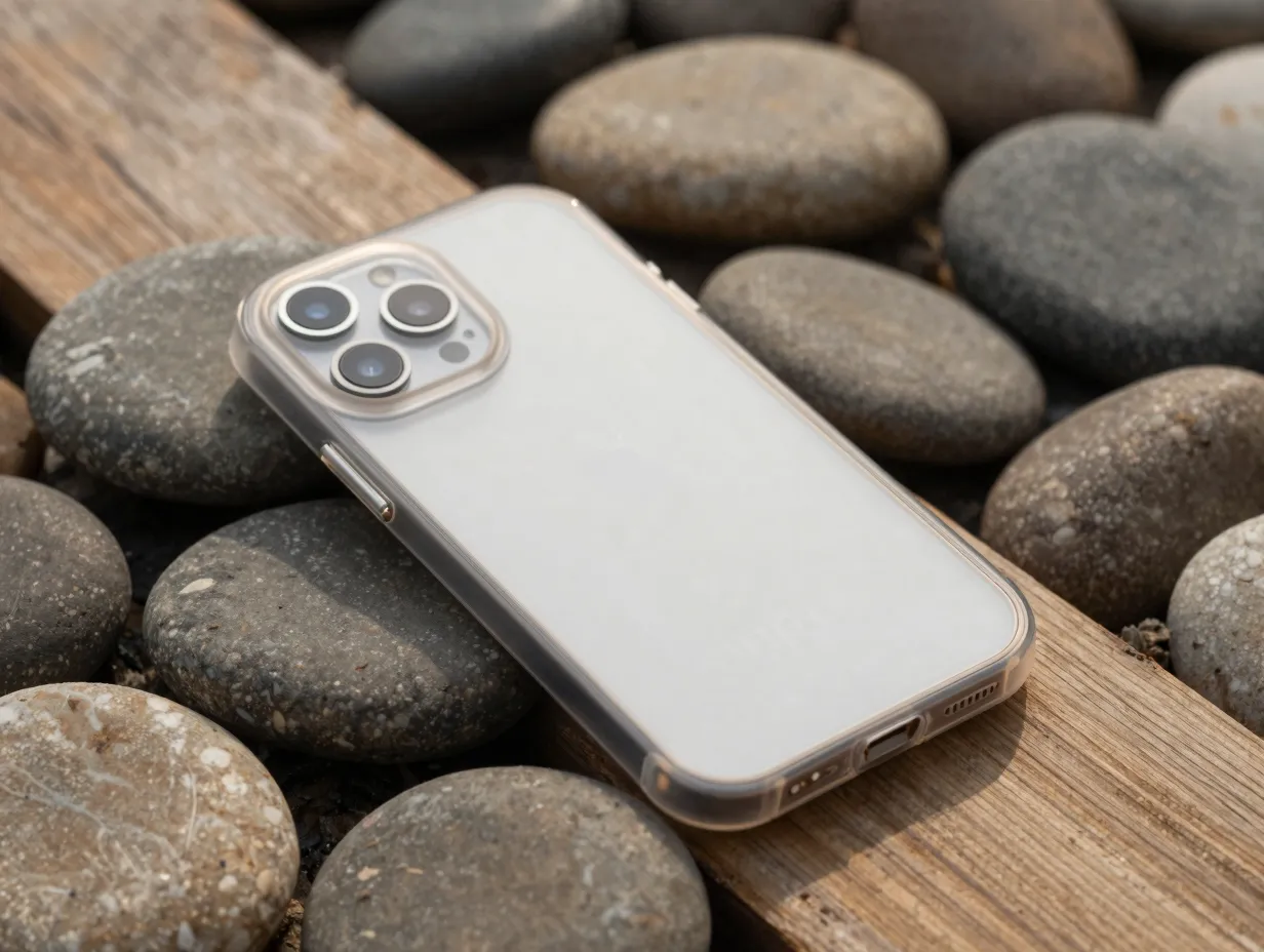 Eco transparent cases in bio tpu or recycled materials