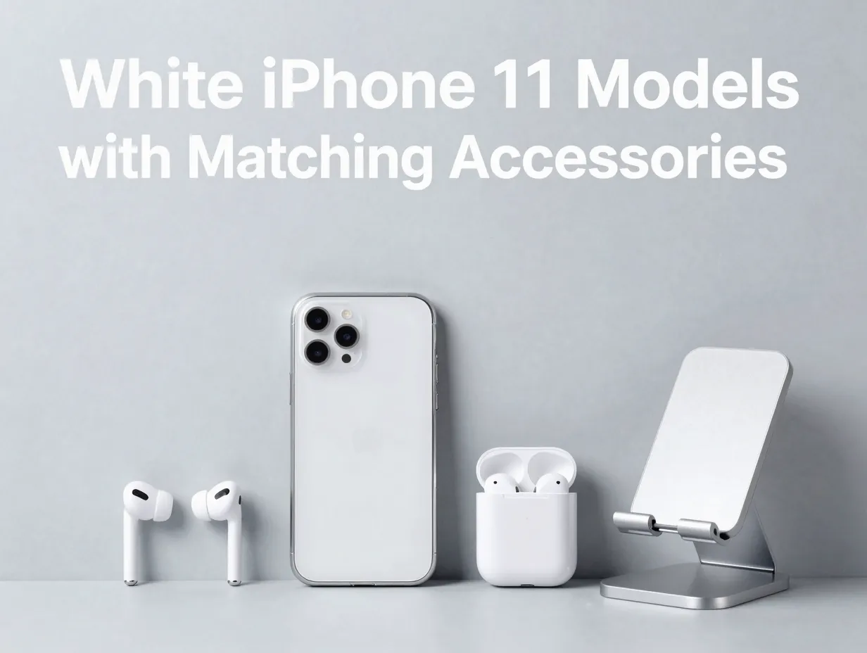 White iphone 11 models with matching accessories