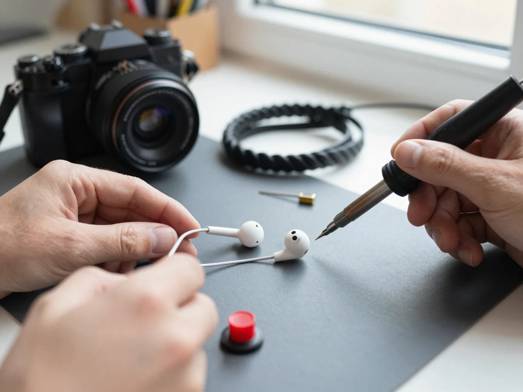 6 build a diy earphone remote shutter cable for cameras with remote jacks