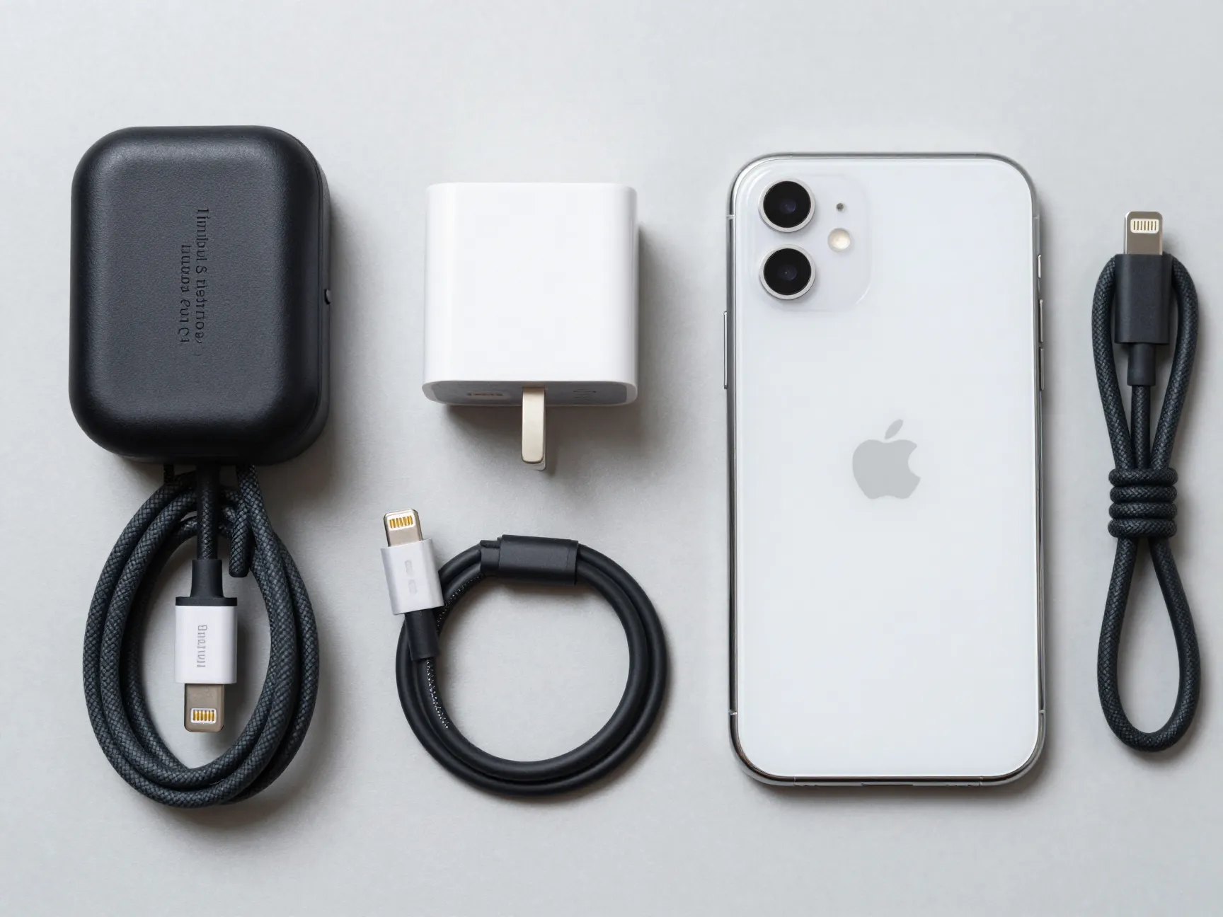 Lightning cables and usb c power adapters