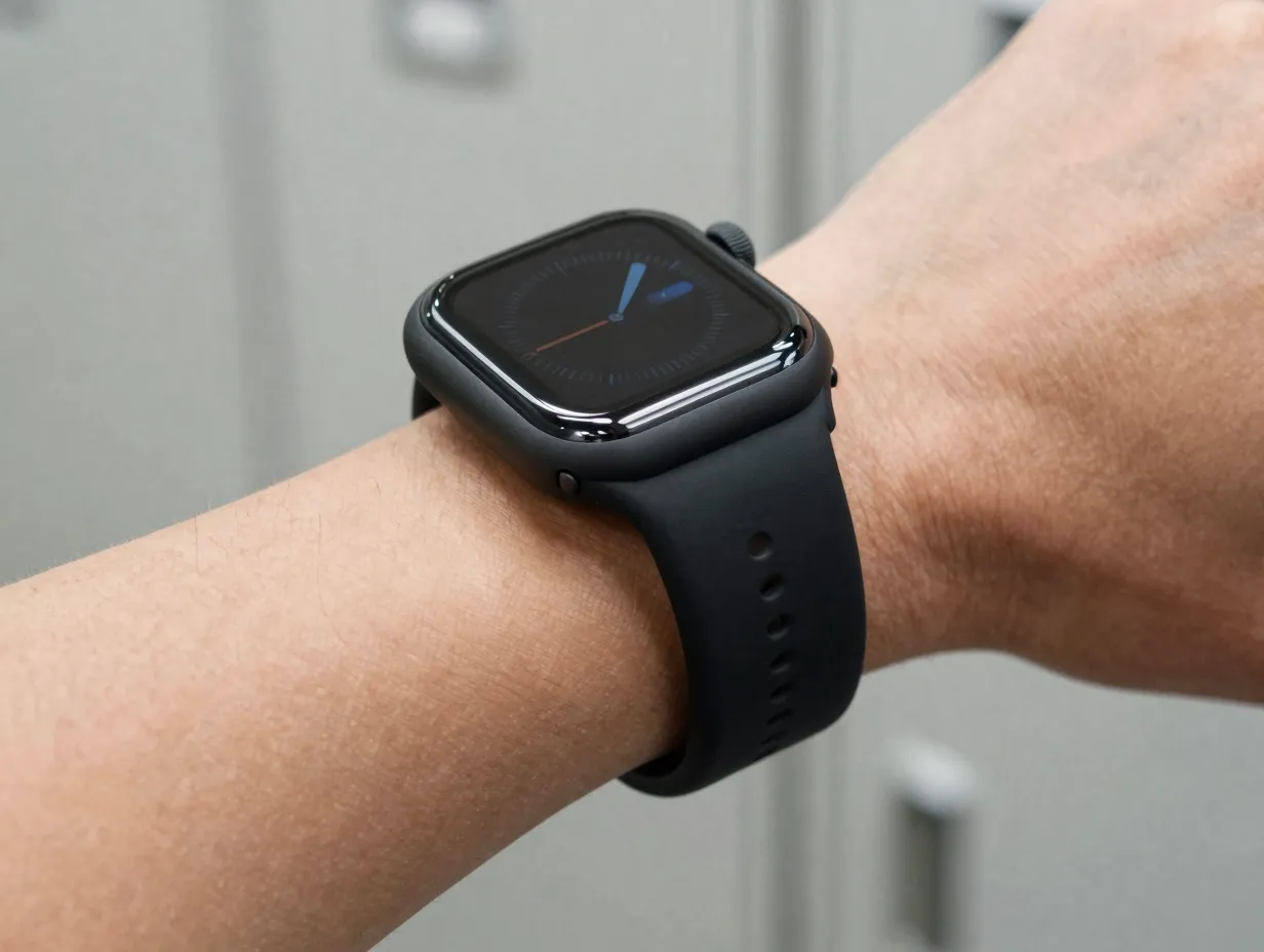 Black sport silicone band
