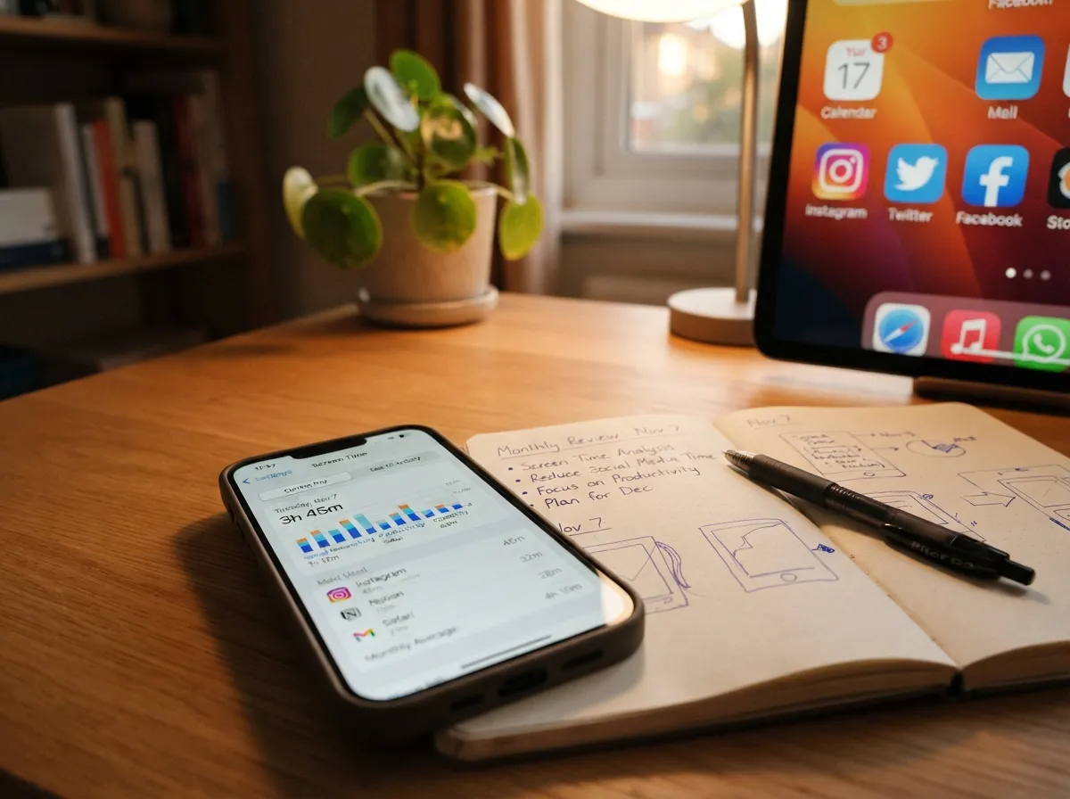 Prune monthly using screen time data and disable notification badges