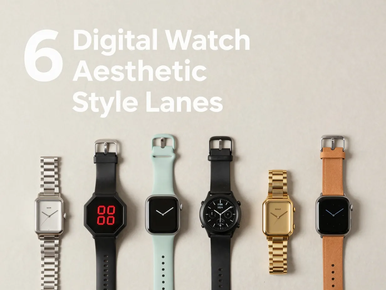 6 digital watch aesthetic style lanes