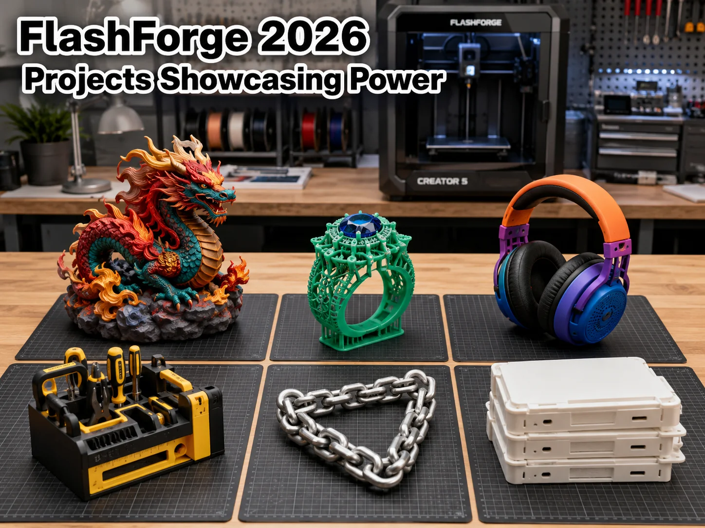Flashforge 2026 projects showcasing power