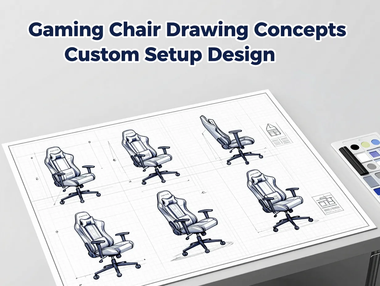 Gaming chair drawing concepts custom setup design