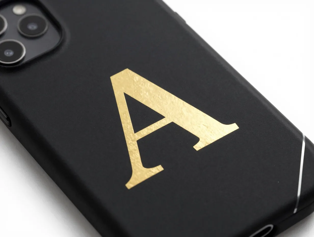 2 metallic monogram initial stickers