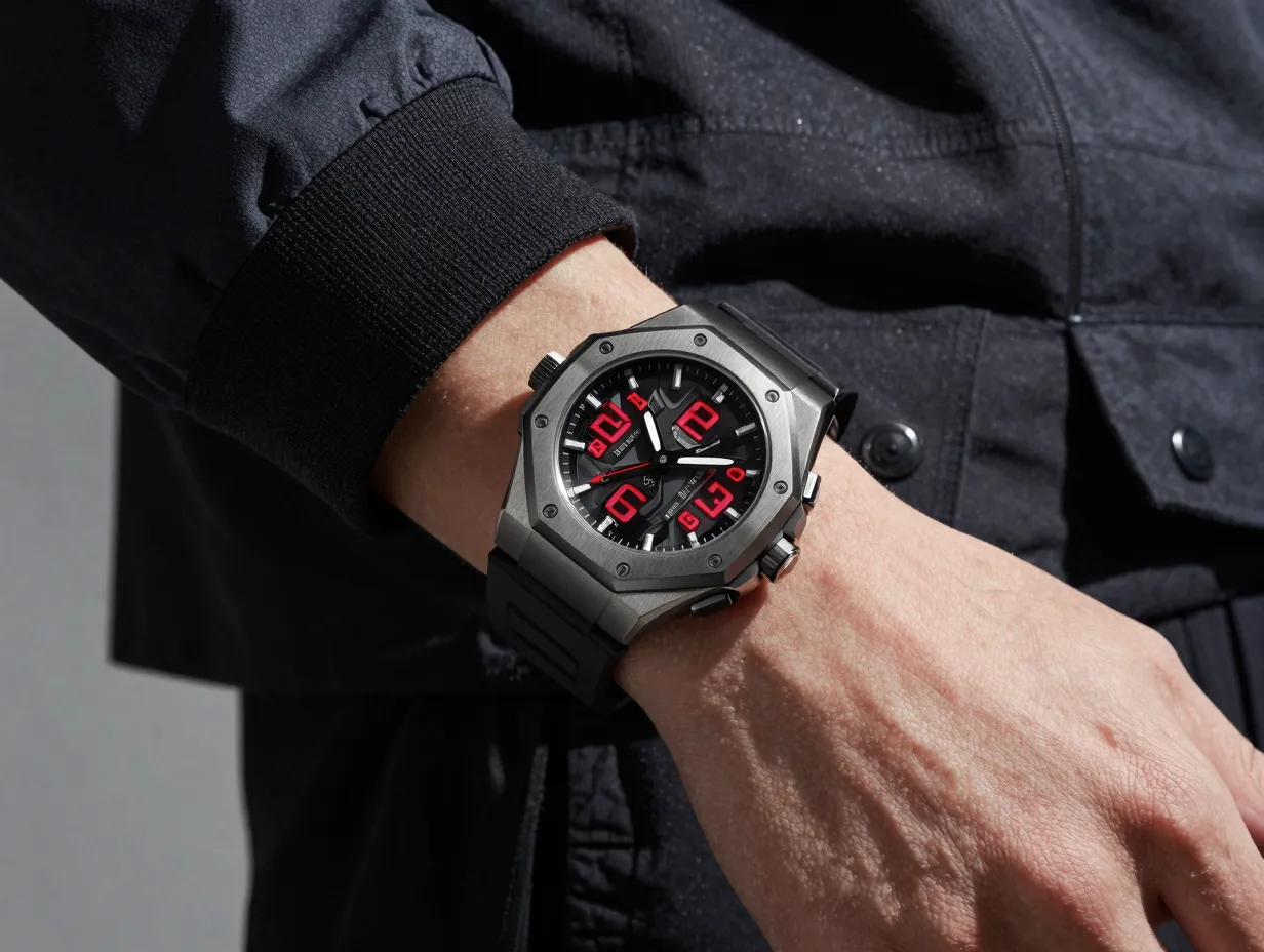 Bold led and techwear cyberpunk digital