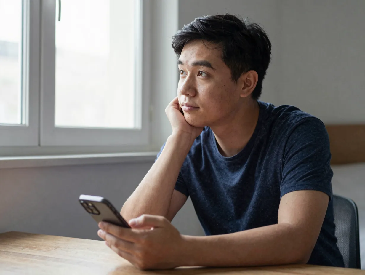 The seated chin on hand portrait