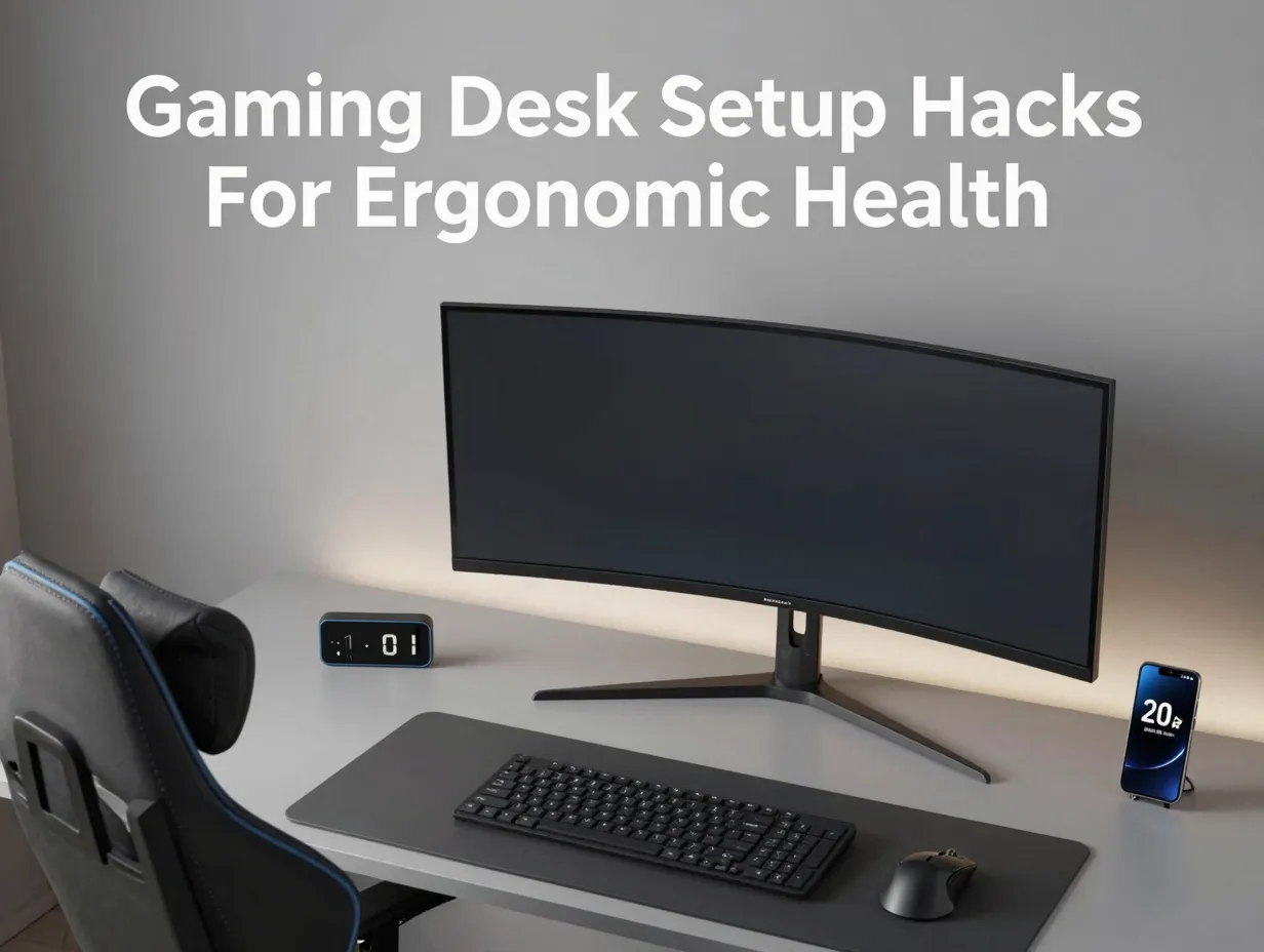 Gaming desk setup hacks for ergonomic health