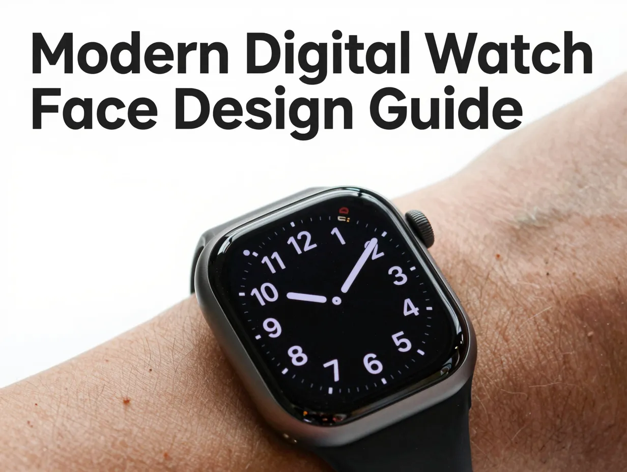 Modern digital watch face design guide