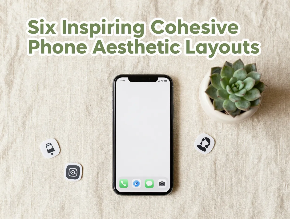 Six inspiring cohesive phone aesthetic layouts