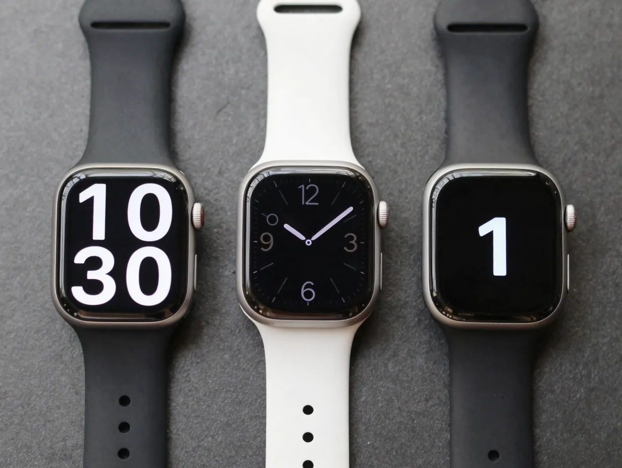 2 use large simple numerals and highly legible type