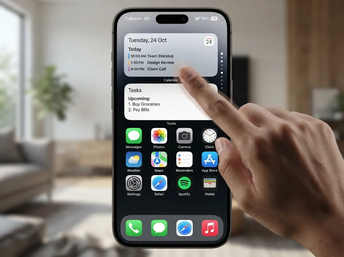 Build widget stacks to replace app rows