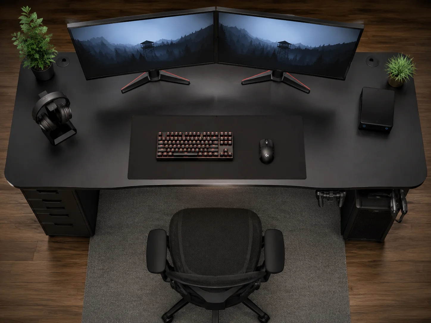 Size the desk for your layout width depth and reach zone clearance