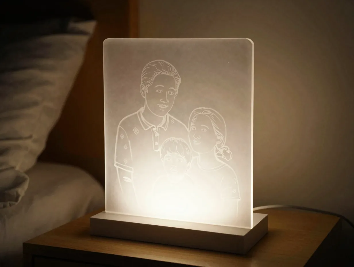 Personalized lithophane photo lamps