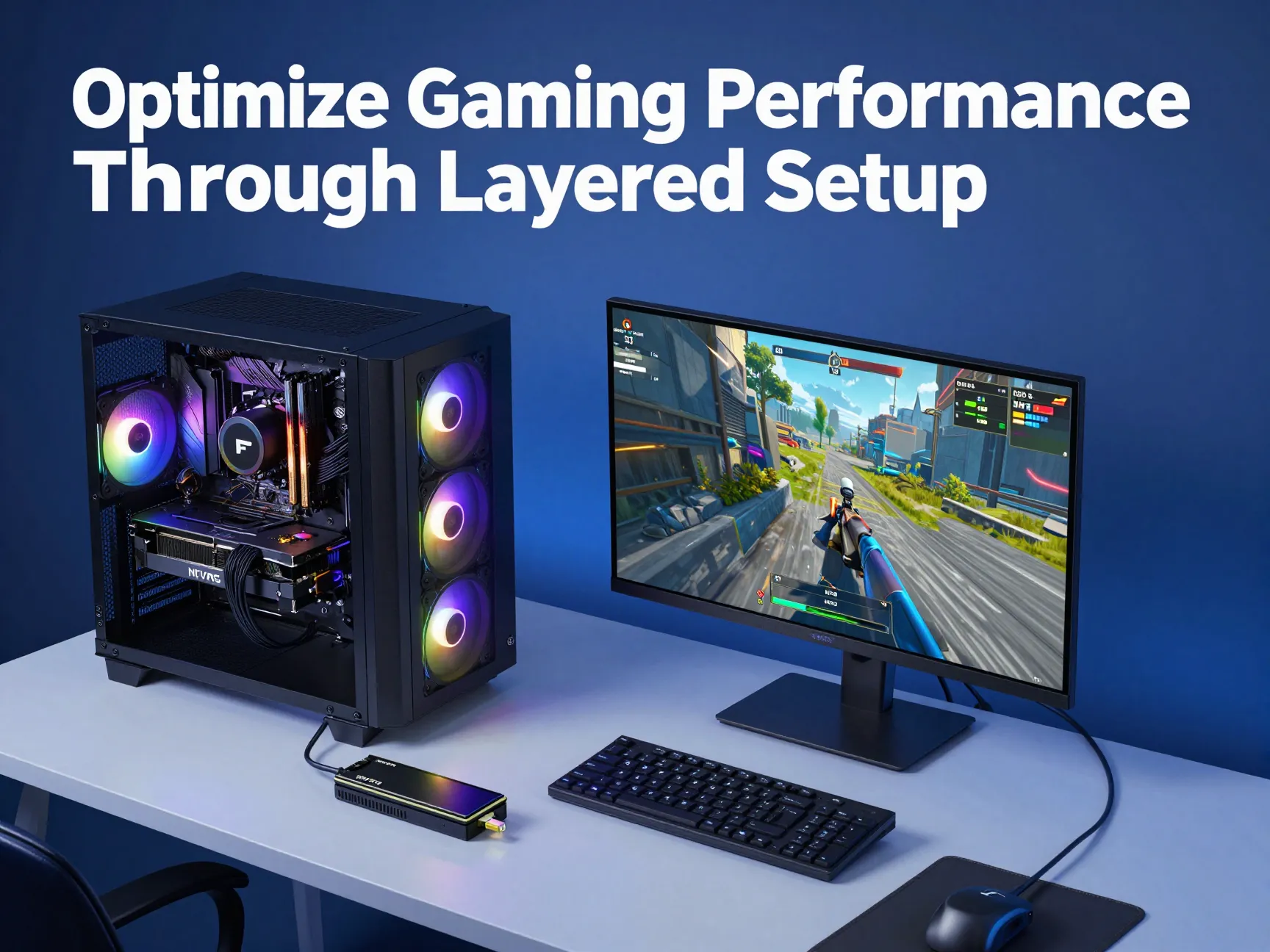 Optimize gaming performance through layered setup