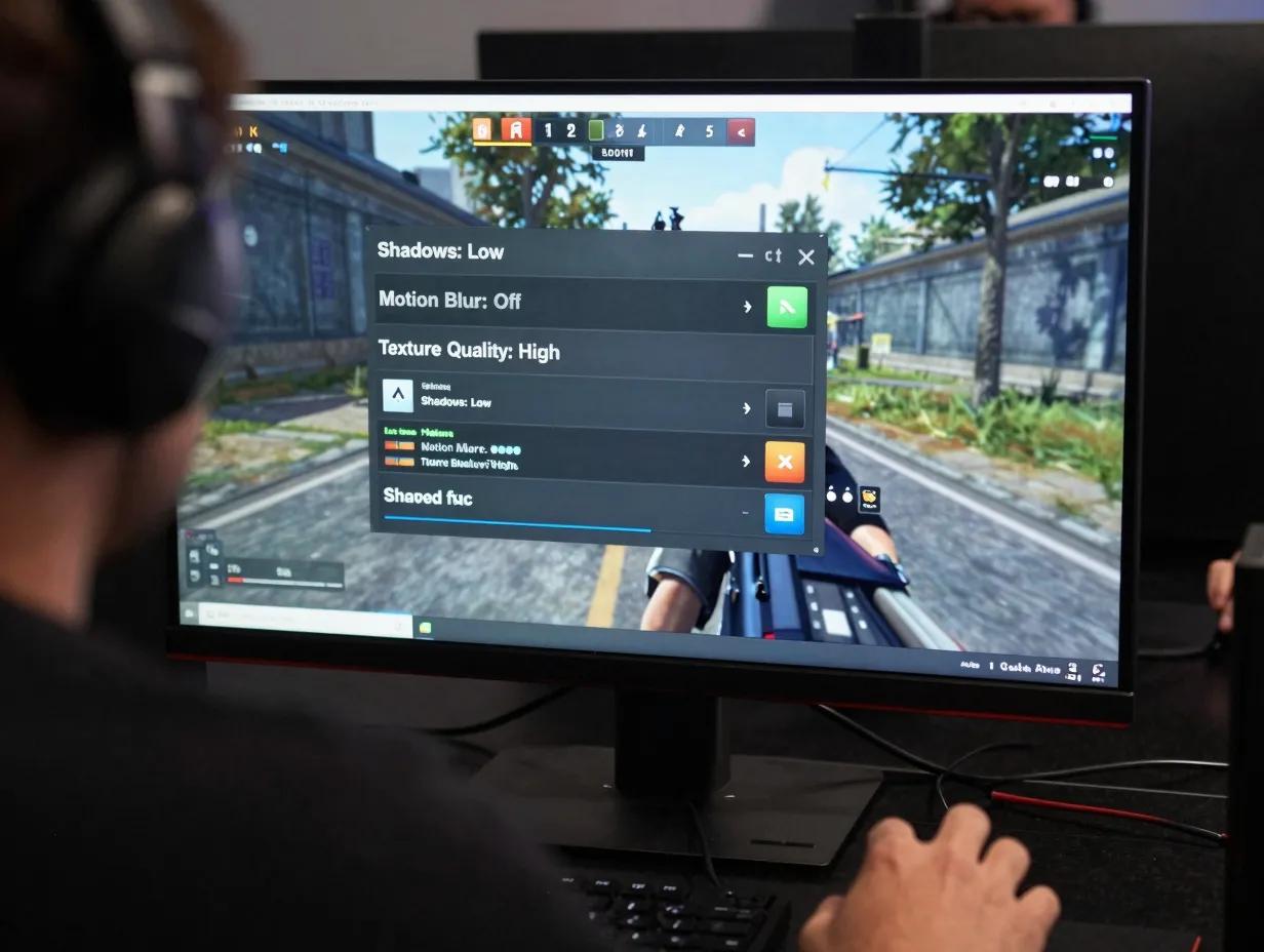 Optimize in game graphics settings for competitive fps gains