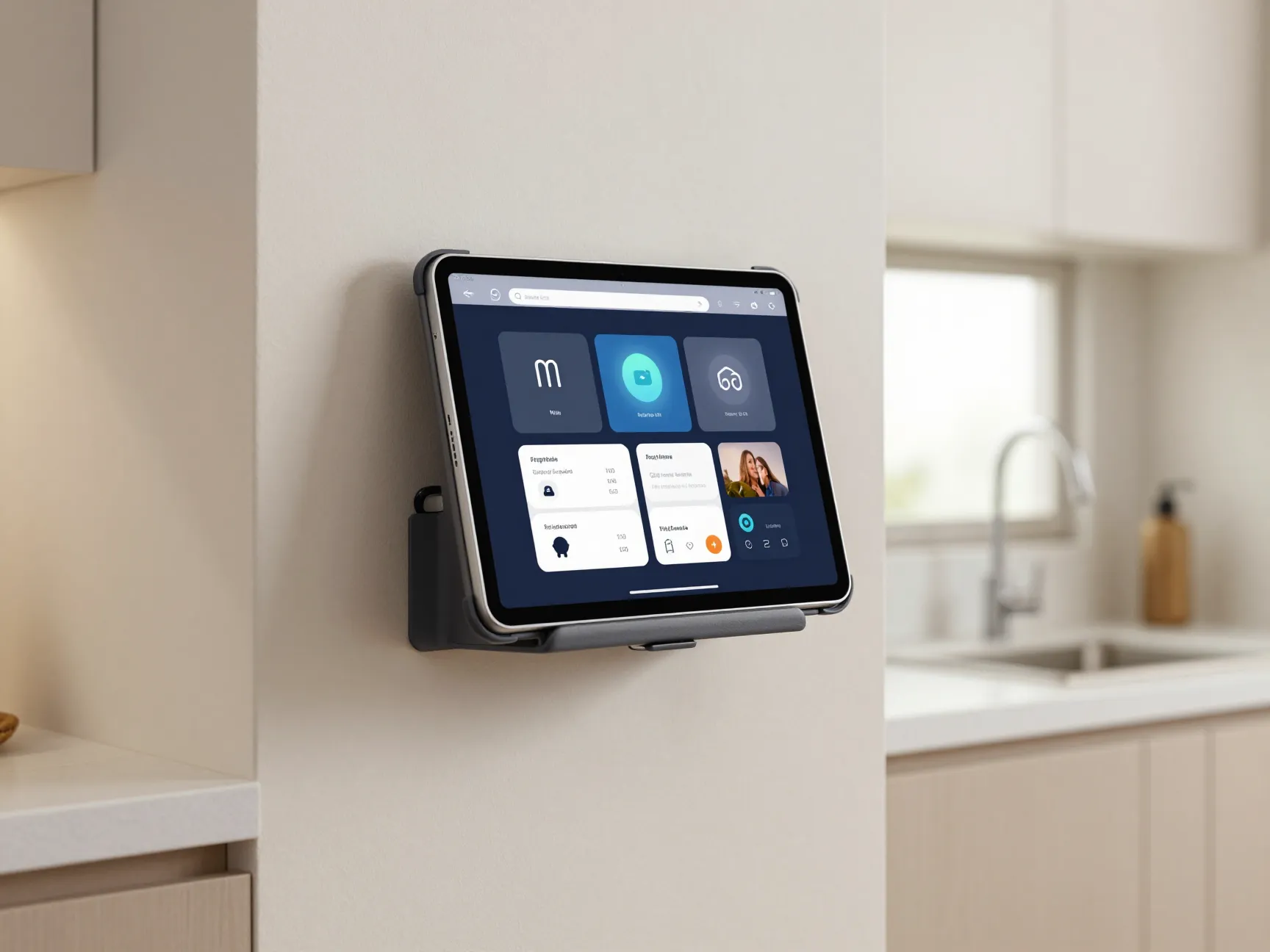 2 wall mounted tablet hubs for whole home control