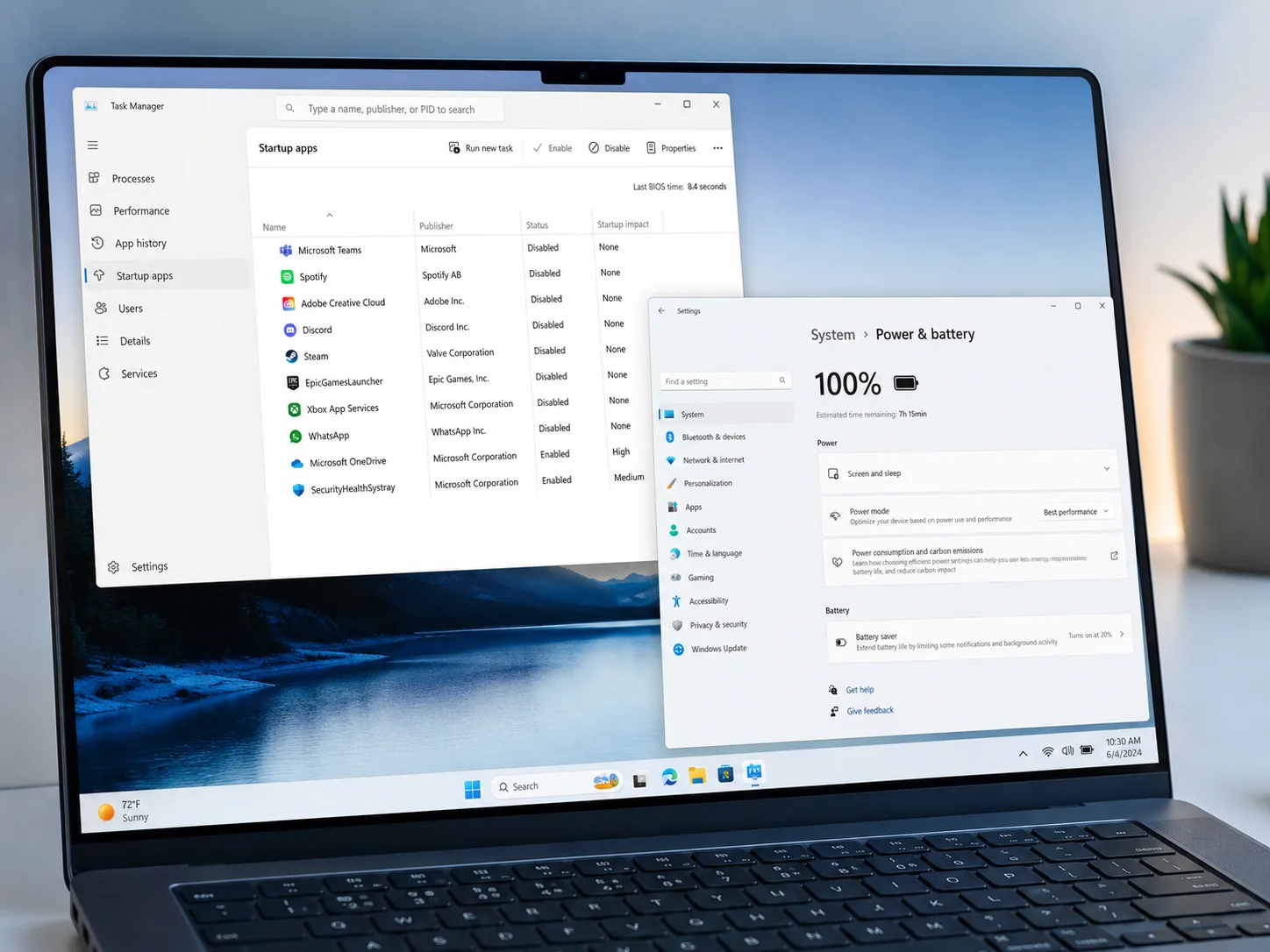 Fine tune windows 11 power plans and background processes