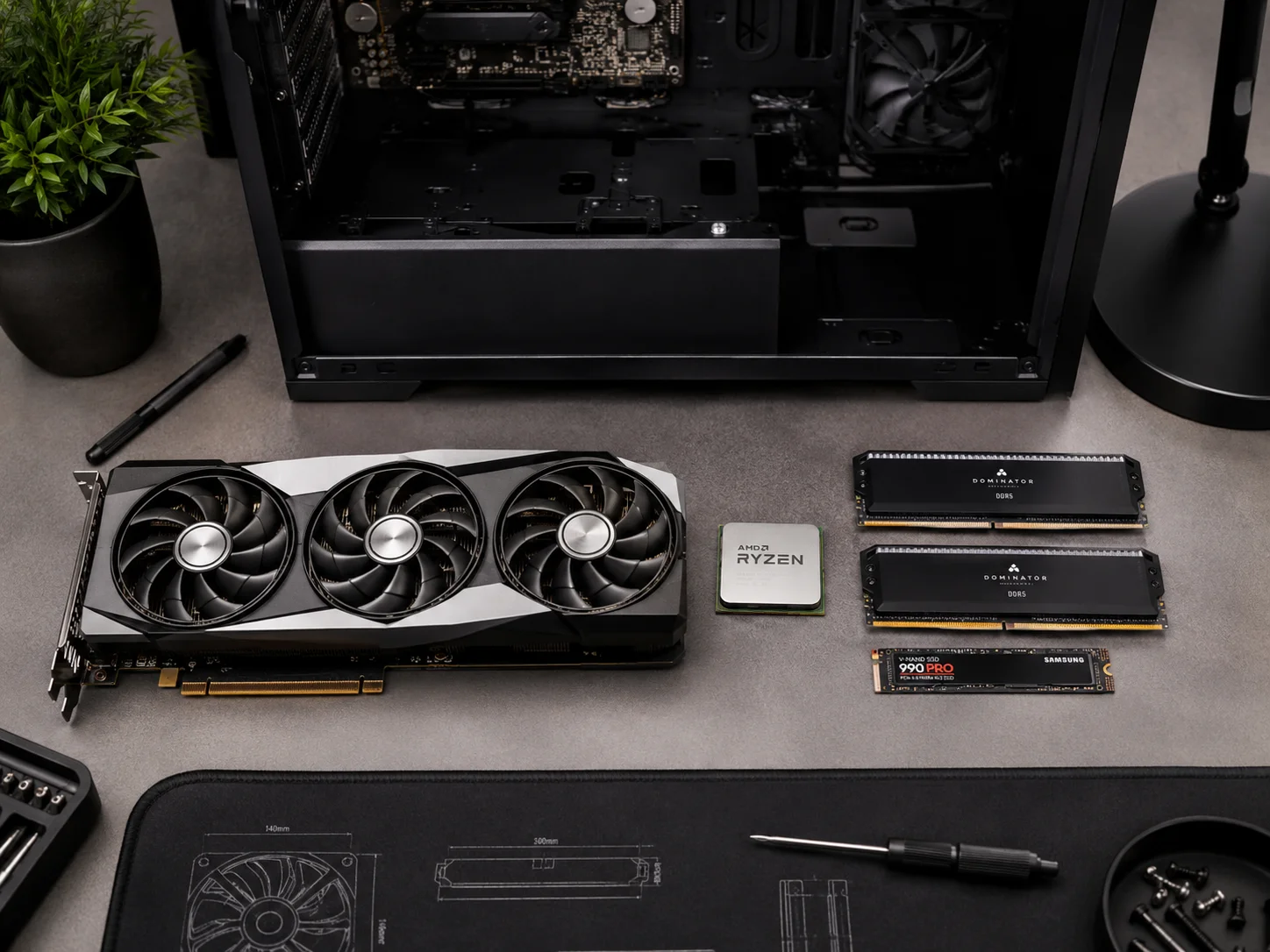 Upgrade hardware in the right order gpu then cpu then ram and ssd