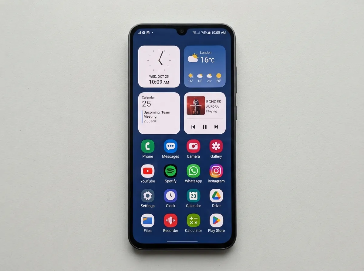 Redesign the home screen layout with widgets and grids