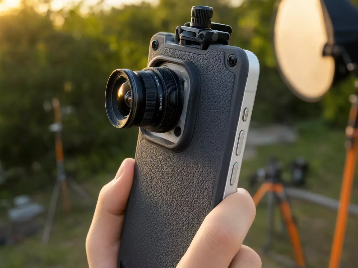 Camera focused case and lens system