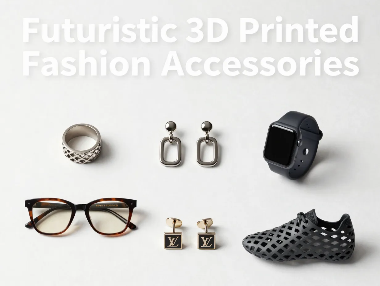 Futuristic 3d printed fashion accessories